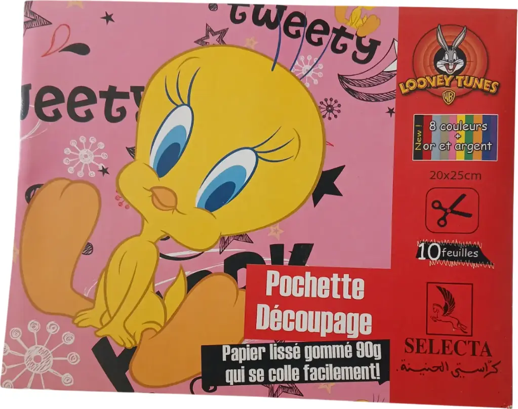 Pochette découpage papier autocollant 10 feuilles uni 90g 20x25 SELECTA