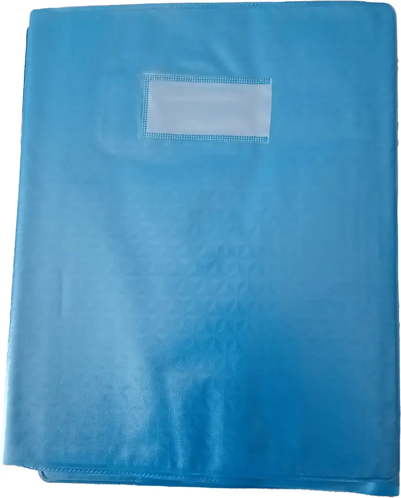 Protège-cahier 17x22 couleur uni relief avec porte-nom OFFICEPLAST