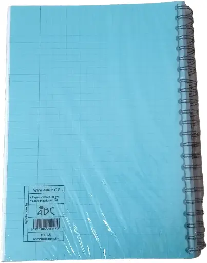 [CA134] Cahier wire-o 400p Seyes GM 80g ABC